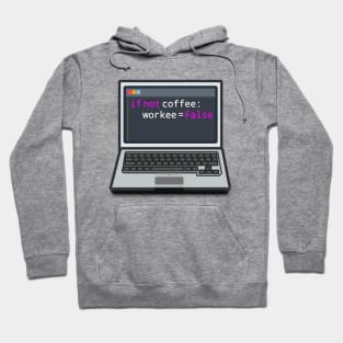 Phyton code - no coffee no workee Hoodie